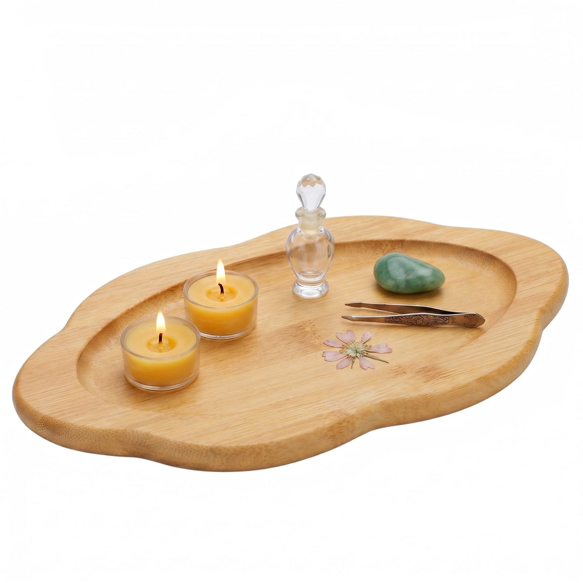 Rtteri Small Scalloped Decorative Tray Acacia Scalloped Wood Tray