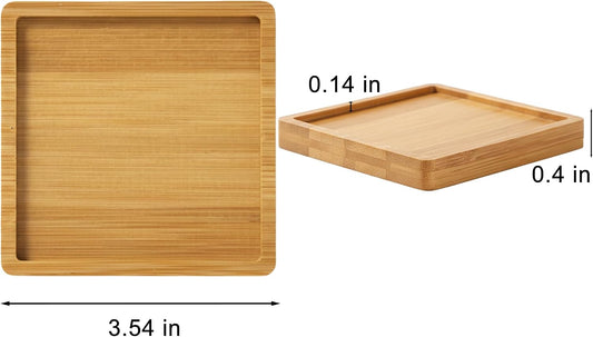 Bamboo Coasters for Crafts, 20 Pcs 3.54" Square Mosaic Blanks