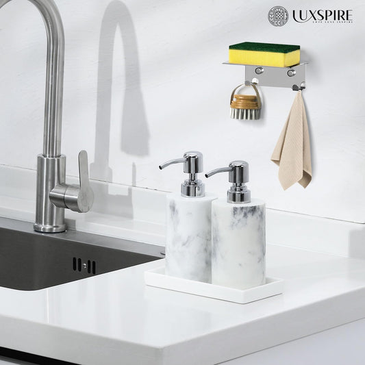 Luxspire Bathroom Vanity Tray Ceramic Perfume and Jewelry Dish, Mini, White