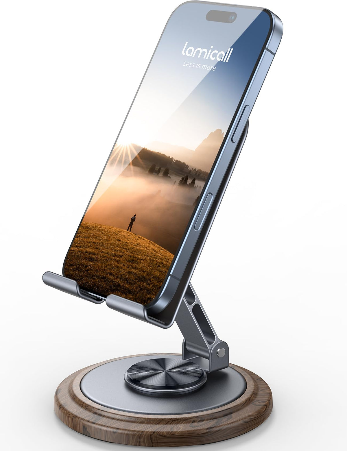 Lamicall 360° Rotation Cell Phone Stand for Desk, Sturdy Phone Holder