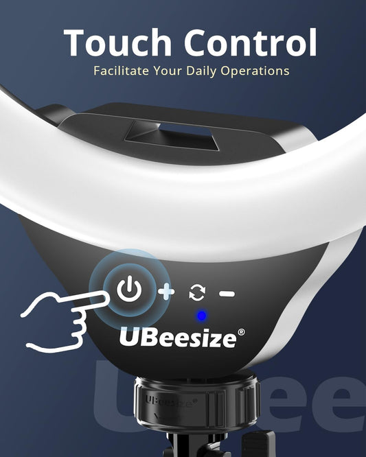 UBeesize 12" LED Ring Light with 62" Tripod Stand, Phone Holder & Remote