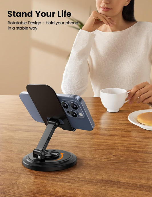 Lamicall 360° Rotation Cell Phone Stand for Desk, Sturdy Phone Holder