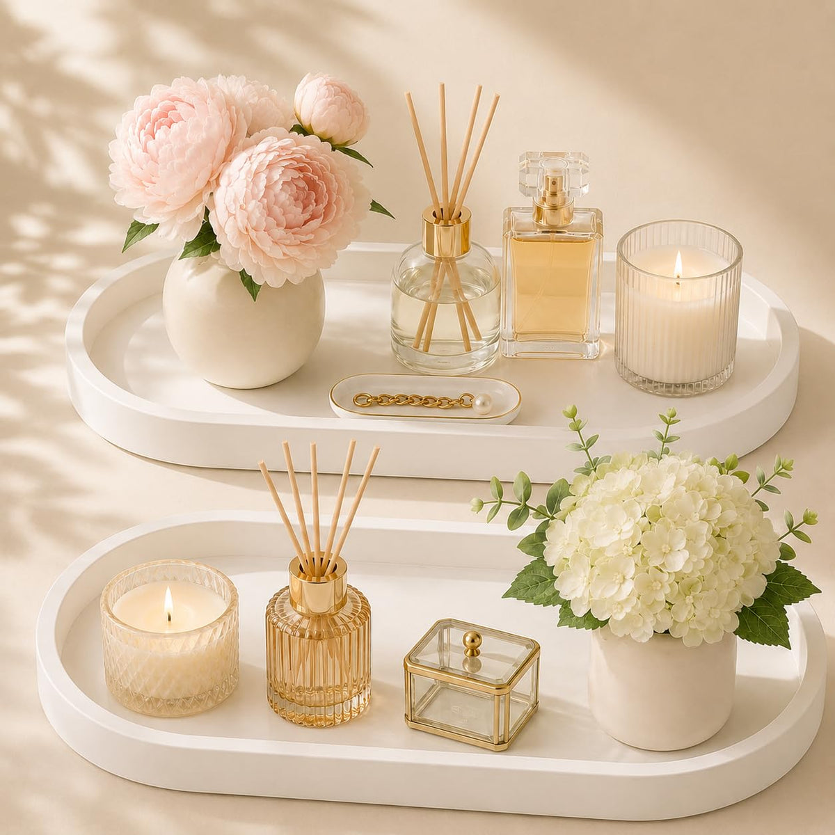 Bathroom Tray,Vanity Tray,Perfume Tray for Makeup,Perfume,Trinket