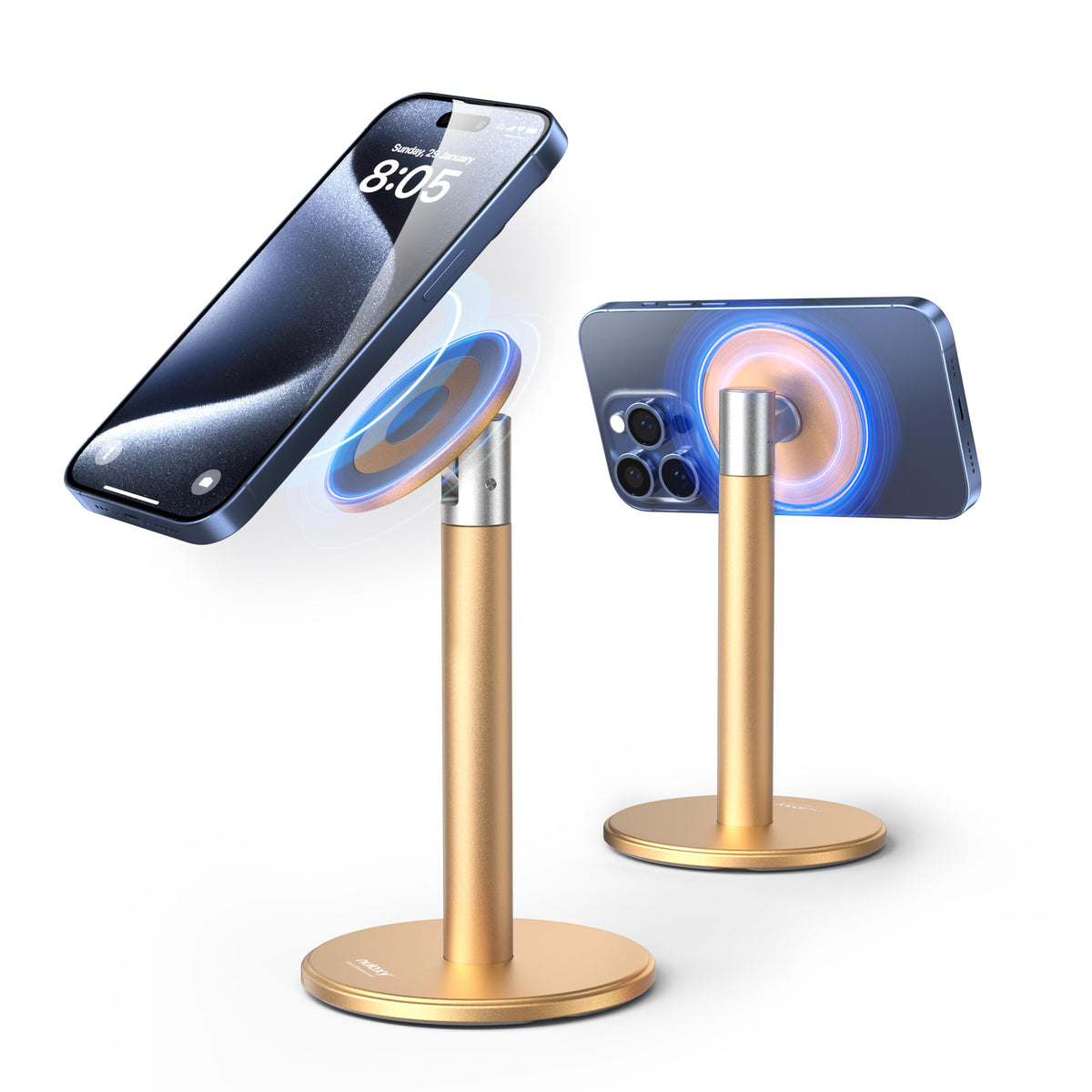 Nulaxy Magnetic Full Aluminum Cell Phone Stand with 360 Rotating, Pink