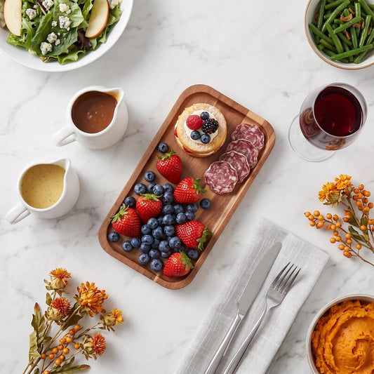 Small Wooden Tray and Platter, Mini Charcuterie Boards, 10"x5.5"