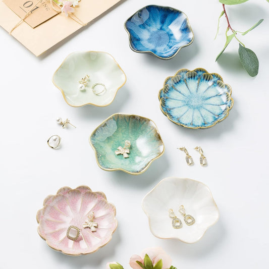BEUNAIZER Jewelry Dish Tray, Ring Dish, Ceramic Trinket Tray, Key Bowl