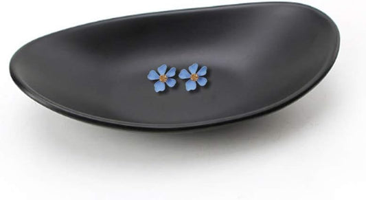 Binoster Black ring jewellery tray organiser tray, dresser decor key flat jewellery bowl decorative oval dish
