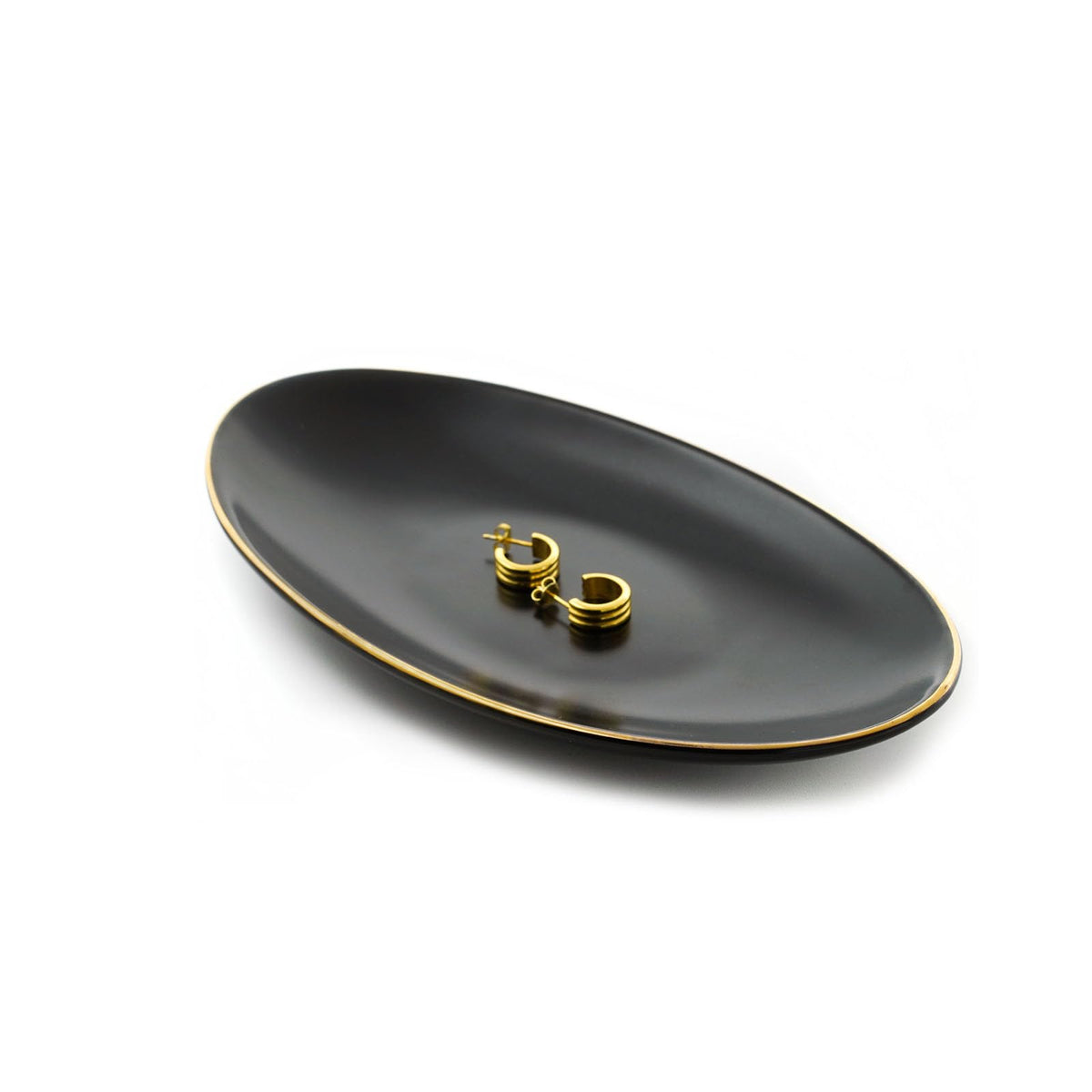 HANKOR Ceramic Key Bowl for Entryway Table, 7 x 4 Key Dish Tray Catch All Bowl, Small Decorative Bowl for Key Jewelry Ring, Green