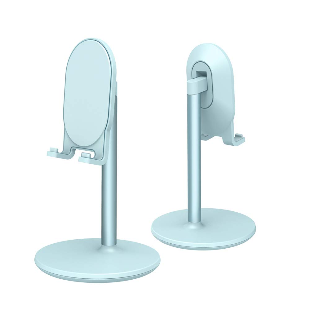 Bright Stone Phone Stand for Desk, Adjustable Cell Phone Holder for Desk, Compatible with 4"-12.9" Phones/Tablet/iPhone/iPad/Switch (White)
