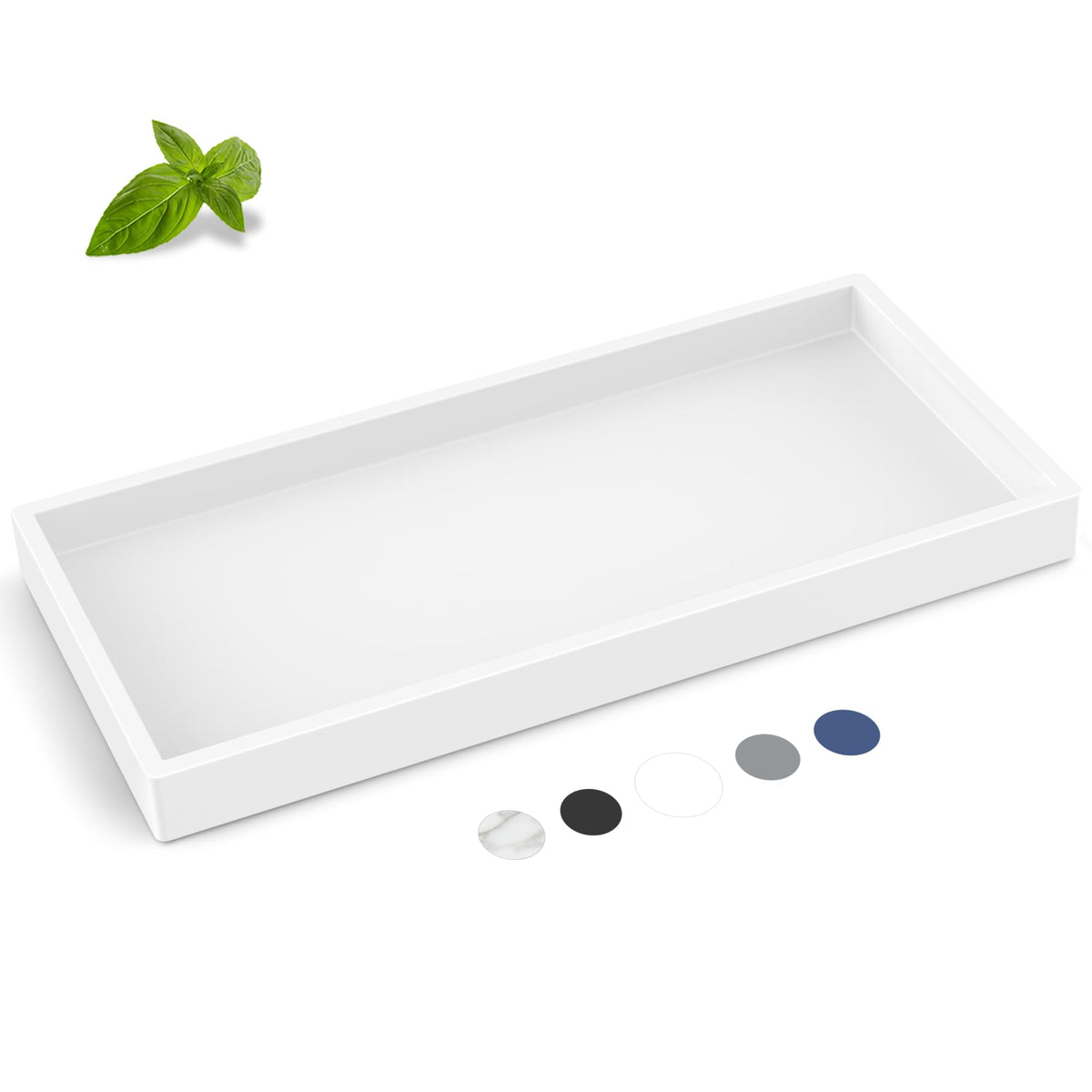 Silicone Bathroom Tray,Shatterproof Silicone Tray for Bathroom Counter