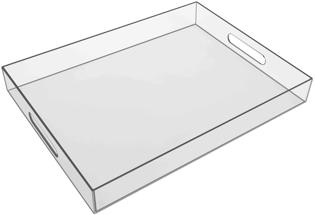 Sooyee Acrylic Serving Tray with Handles,Green Valley