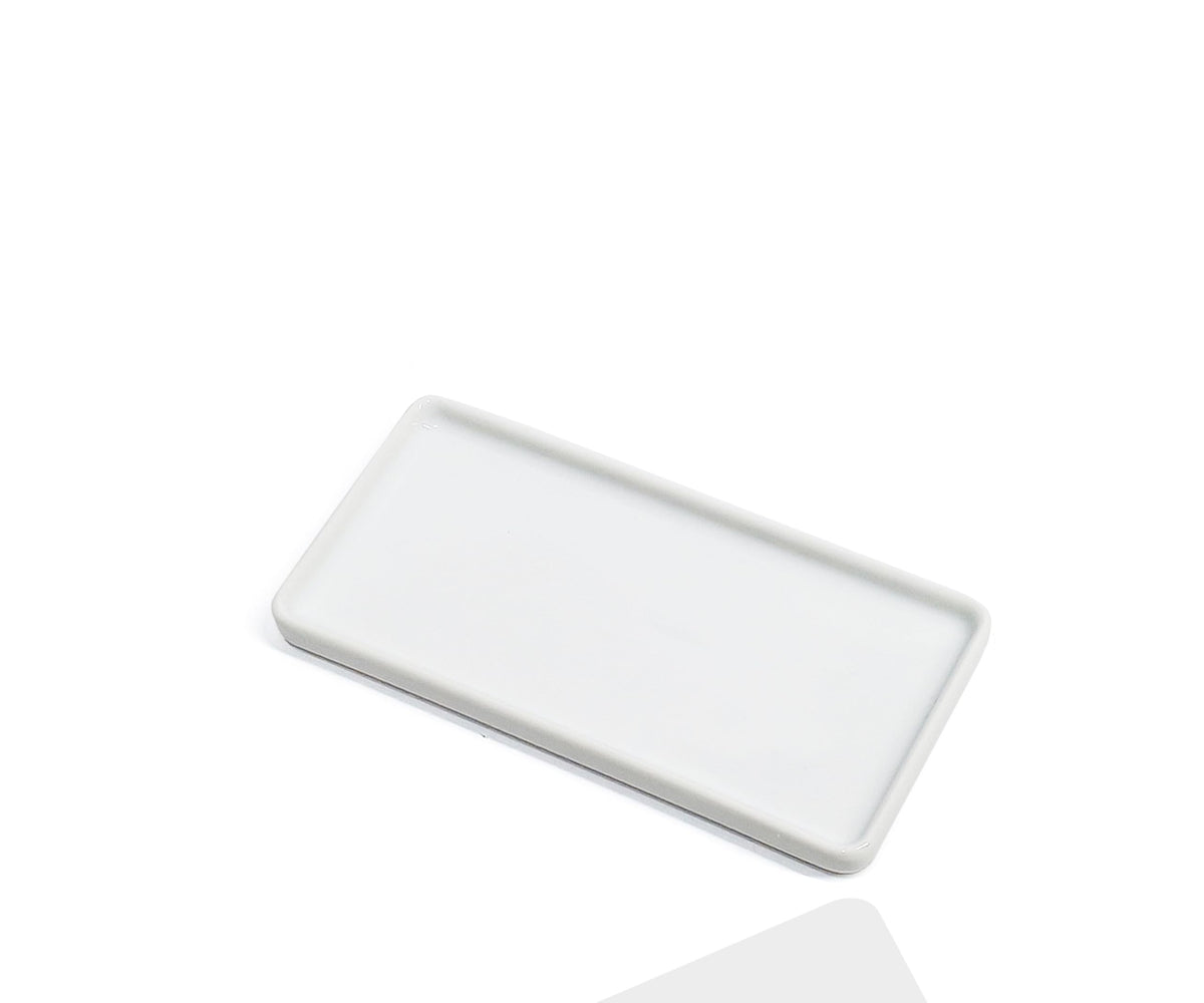 6.4" Porcelain Small Bathroom Narrow Mini Tray - Green