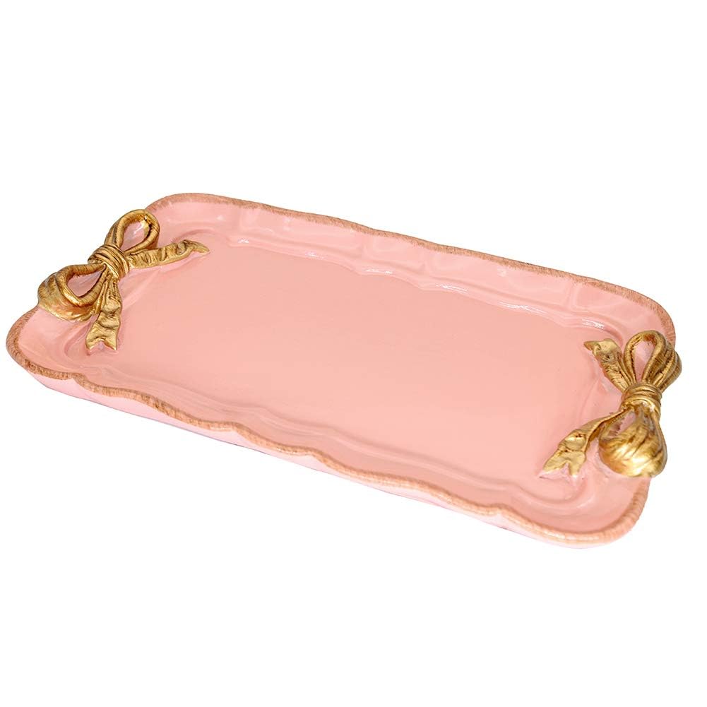Warmtree Bow Jewelry Tray, Coquette Trinket Dish, Vanity Decor