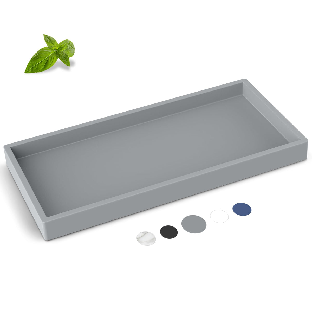 Silicone Bathroom Tray,Shatterproof Silicone Tray for Bathroom Counter