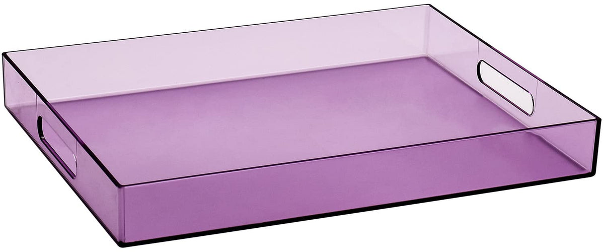 Sooyee Acrylic Serving Tray with Handles,Green Valley