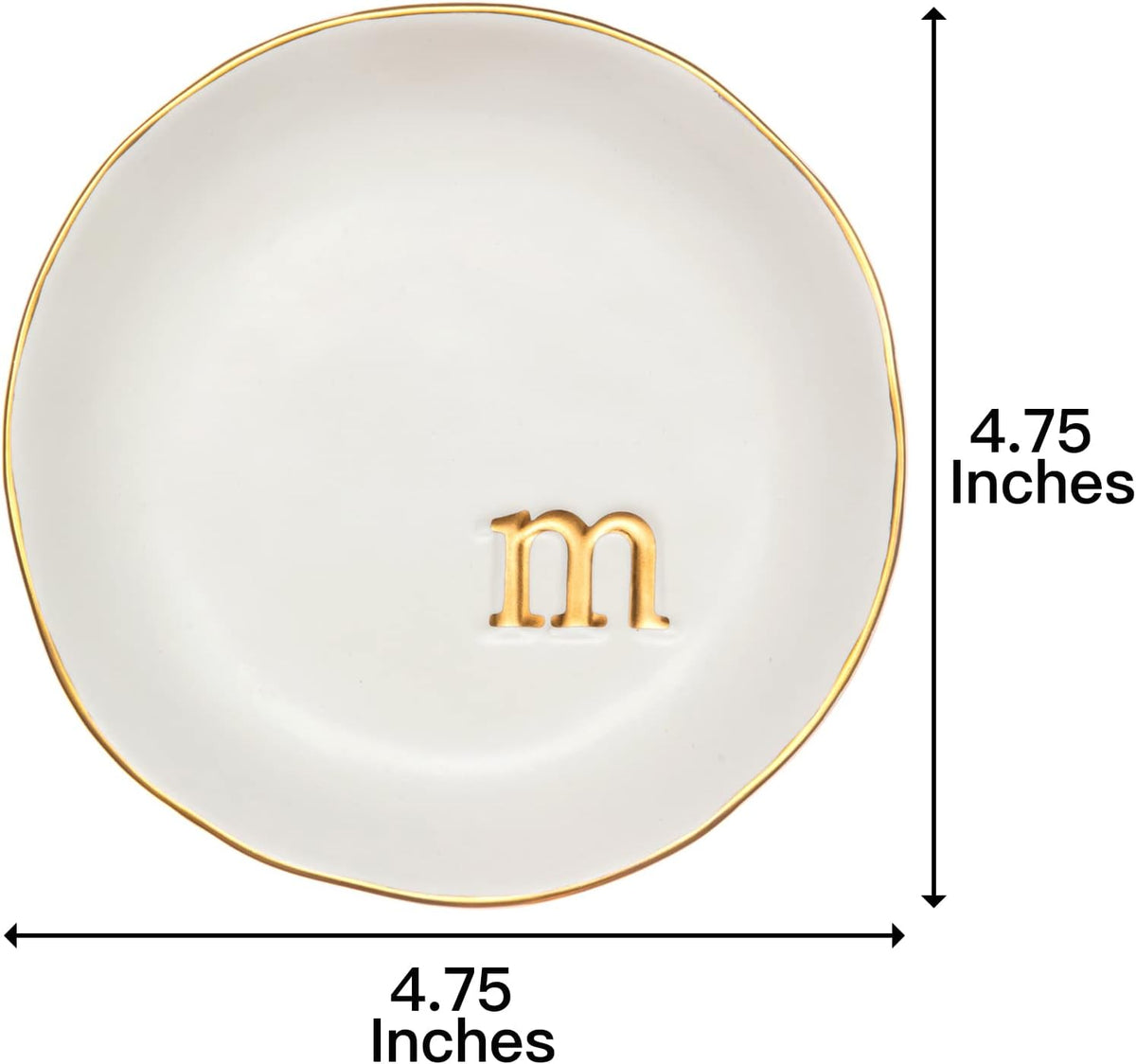 COLLECTIVE HOME Ceramic Jewelry Tray, Trinket Dish, Gifts for Women (M)