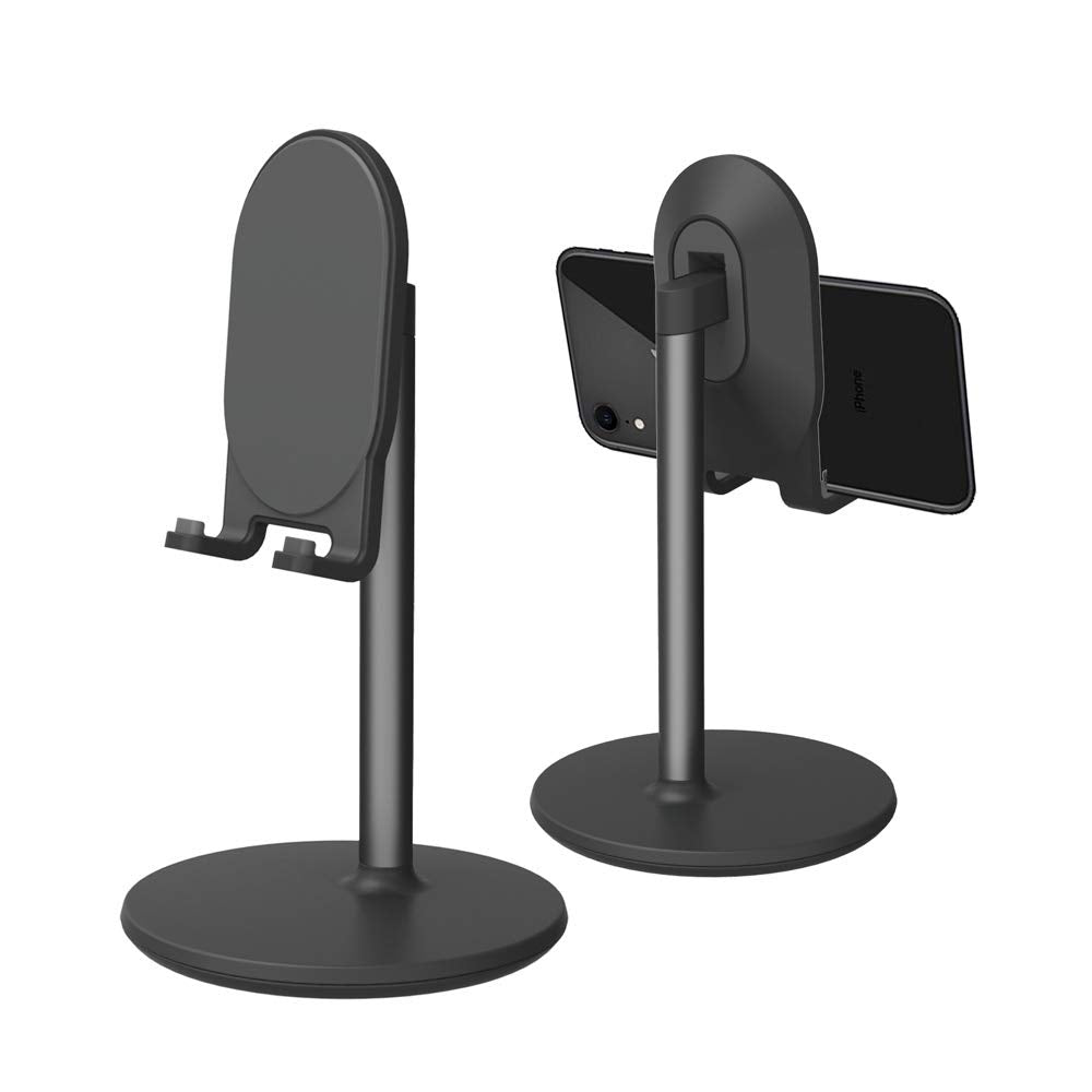 Bright Stone Phone Stand for Desk, Adjustable Cell Phone Holder for Desk, Compatible with 4"-12.9" Phones/Tablet/iPhone/iPad/Switch (White)