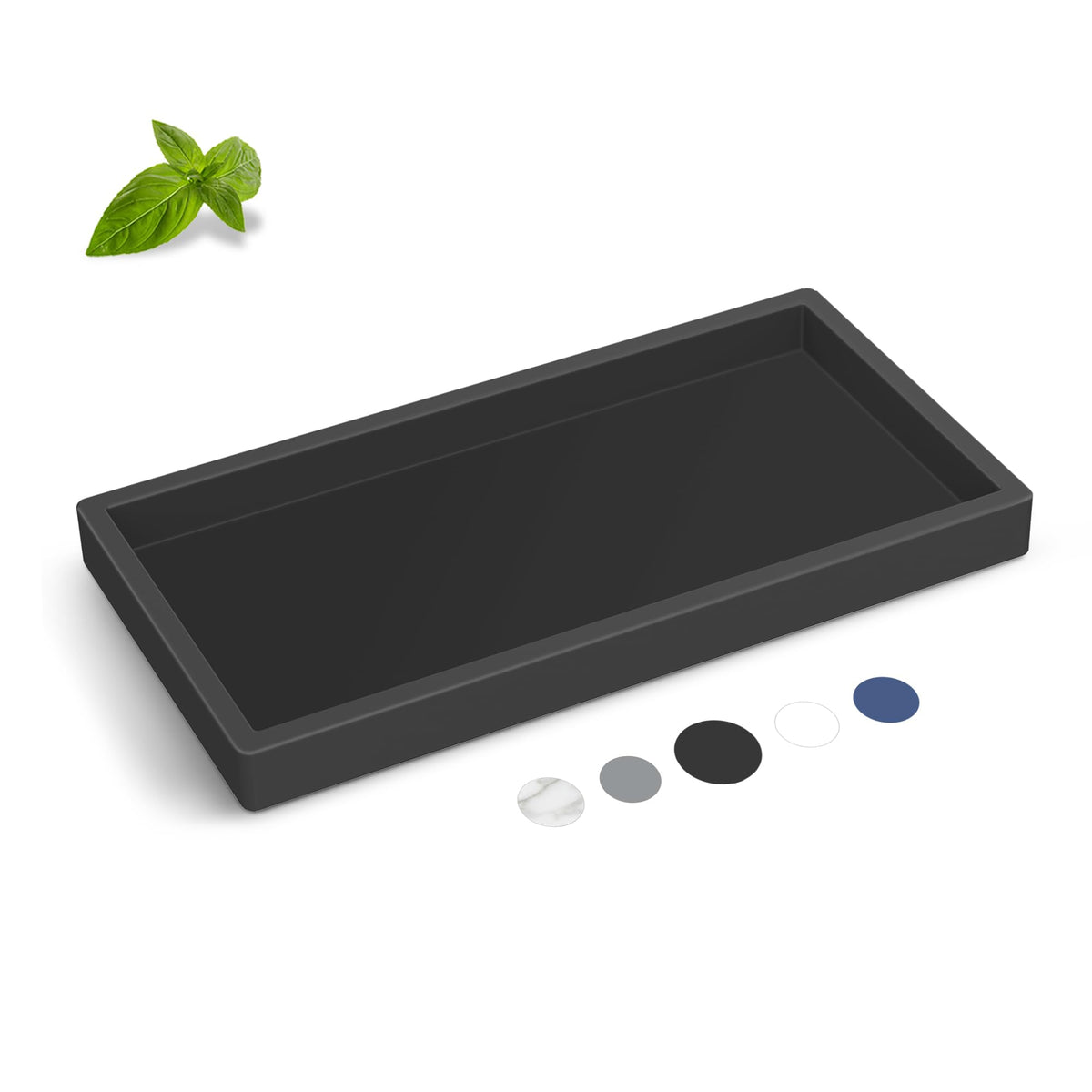 Silicone Bathroom Tray,Shatterproof Silicone Tray for Bathroom Counter