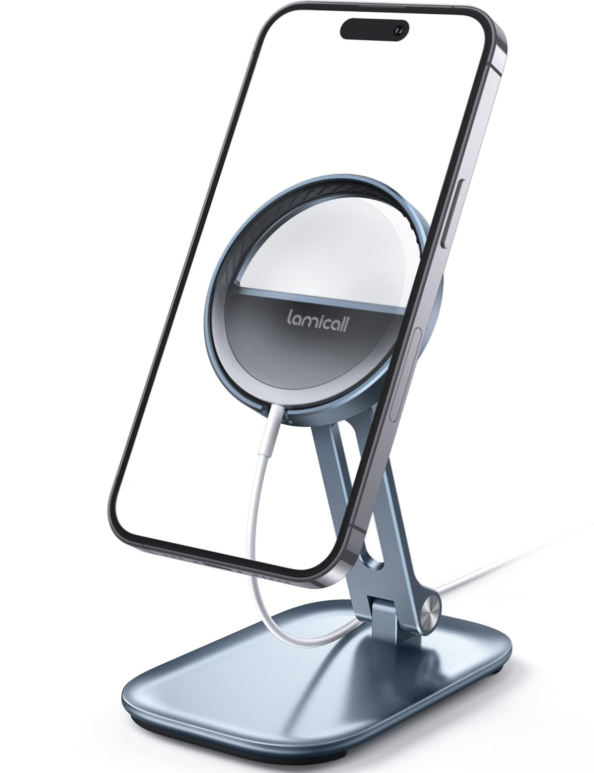 Lamicall Aluminum Cell Phone Stand, Adjustable Desk Phone Holder for iPhone