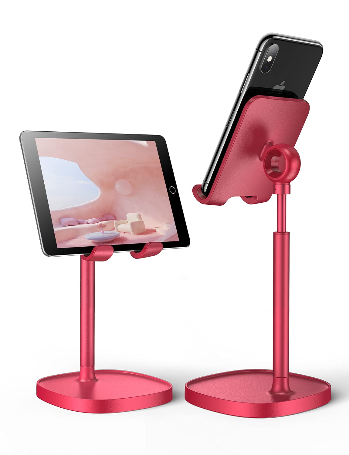 LISEN Cell Phone Stand iPhone Holder for Desk, Pink Gifts for Women Girls