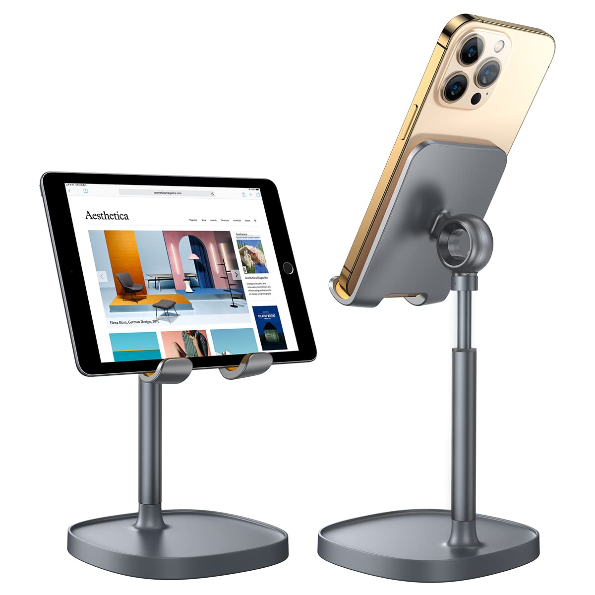 LISEN Cell Phone Stand Phone Holder for Desk, Office Decor Gadgets for Men