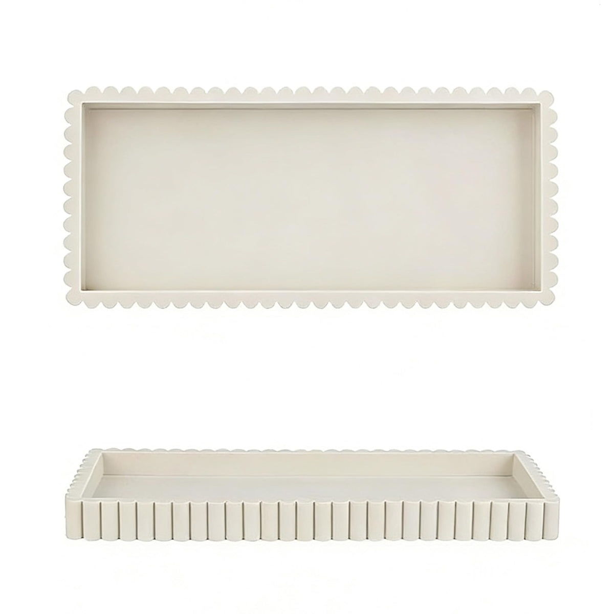 Nevado Silicone Rectangle Vanity Tray Small Decorative Tray (Beige)