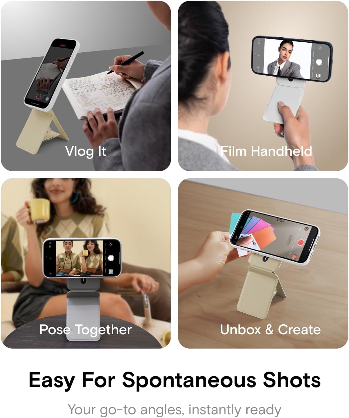 MOFT Phone Tripod Stand, Portable Selfie Stick for iPhone, Mulit-Angle