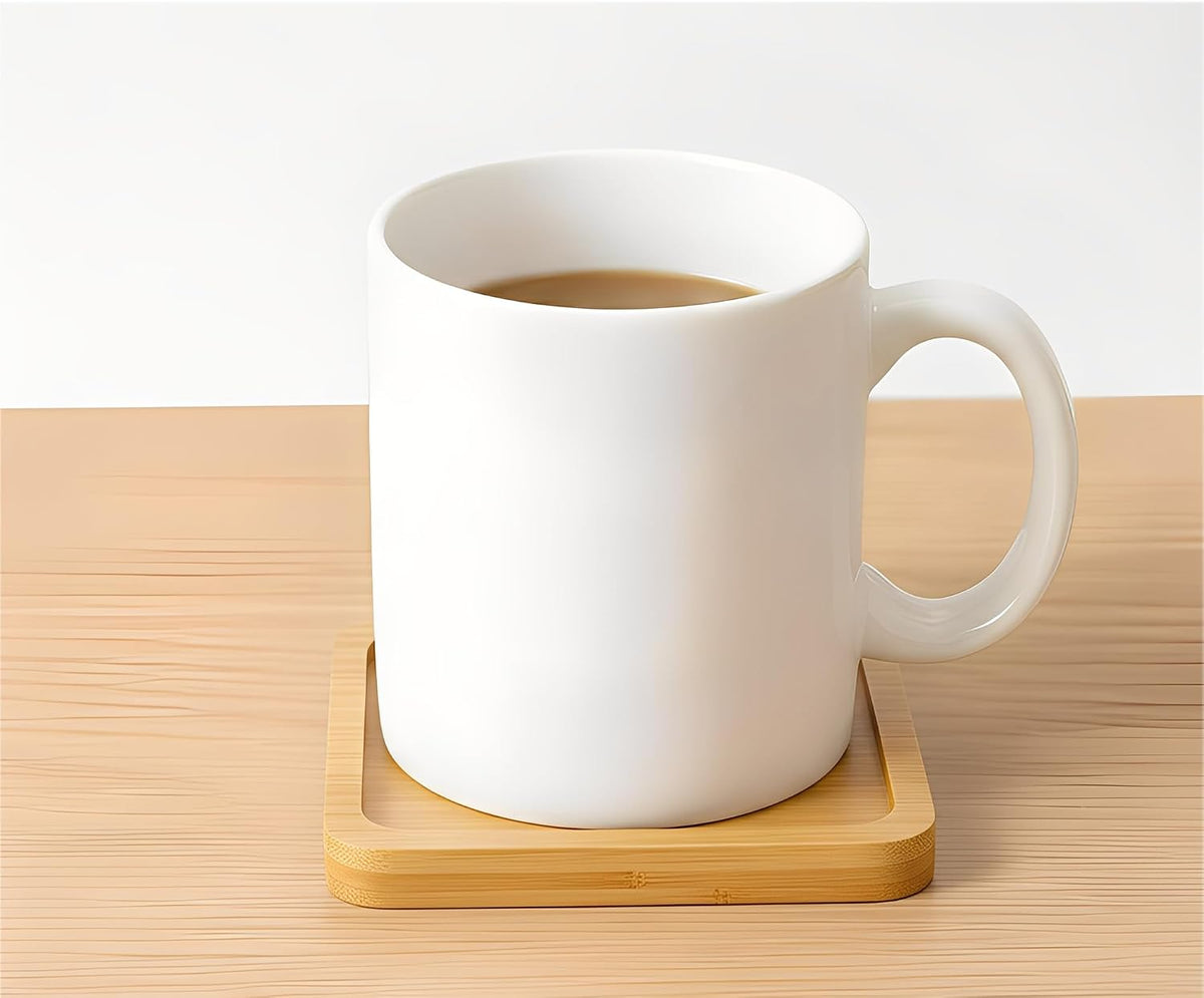 Bamboo Coasters for Crafts, 20 Pcs 3.54" Square Mosaic Blanks