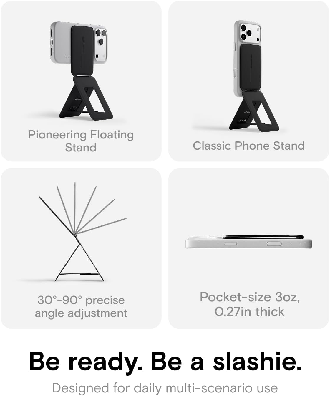 MOFT Phone Tripod Stand, Portable Selfie Stick for iPhone, Mulit-Angle