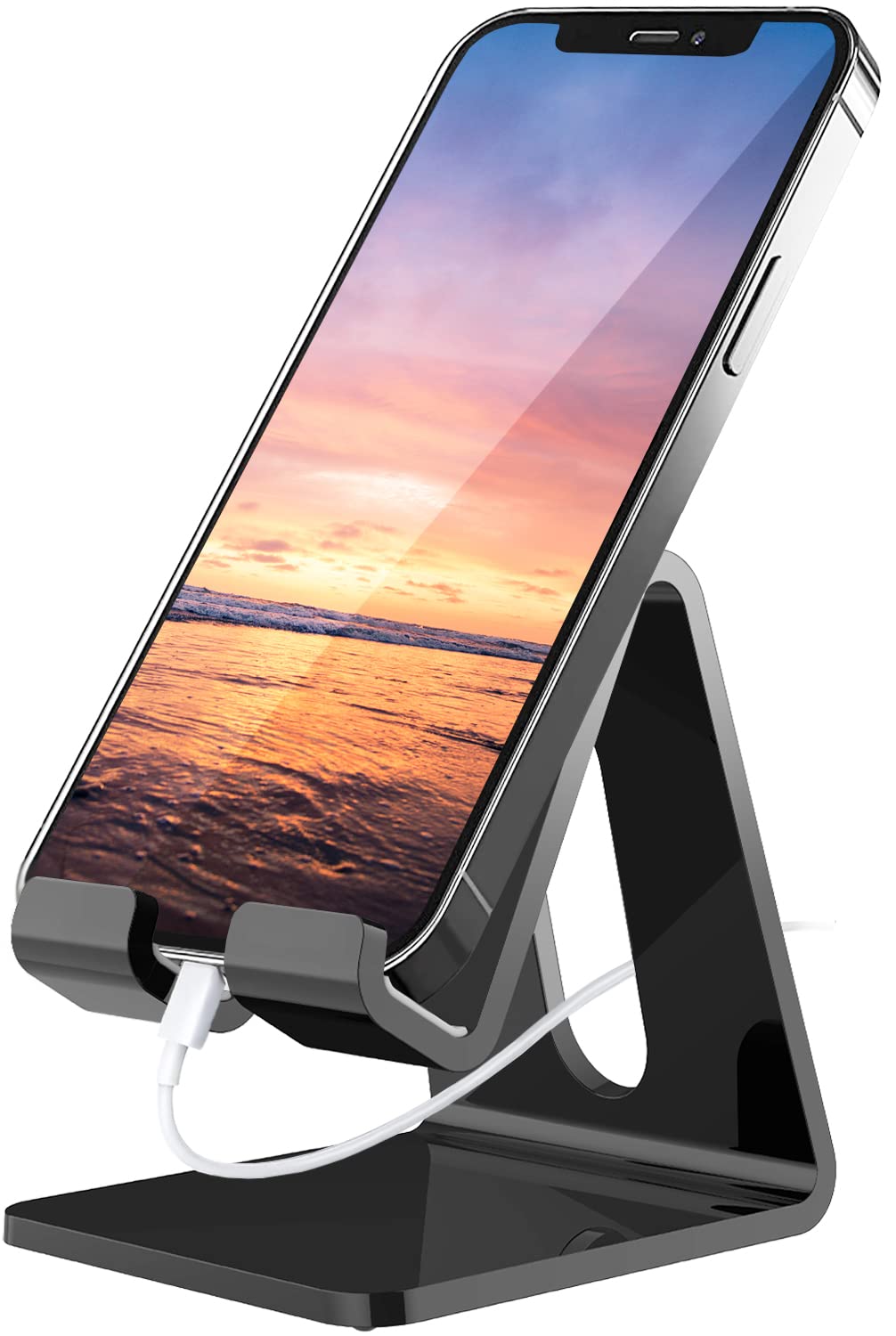 Crpich Acrylic Cell Phone Stand, Portable Clear Phone Stand for Desk, Compatible with Phone16 15 14 13 Pro Max Mini 12 11 Plus SE, Switch, Android Smartphone, Pad, Tablet, Desk Accessories