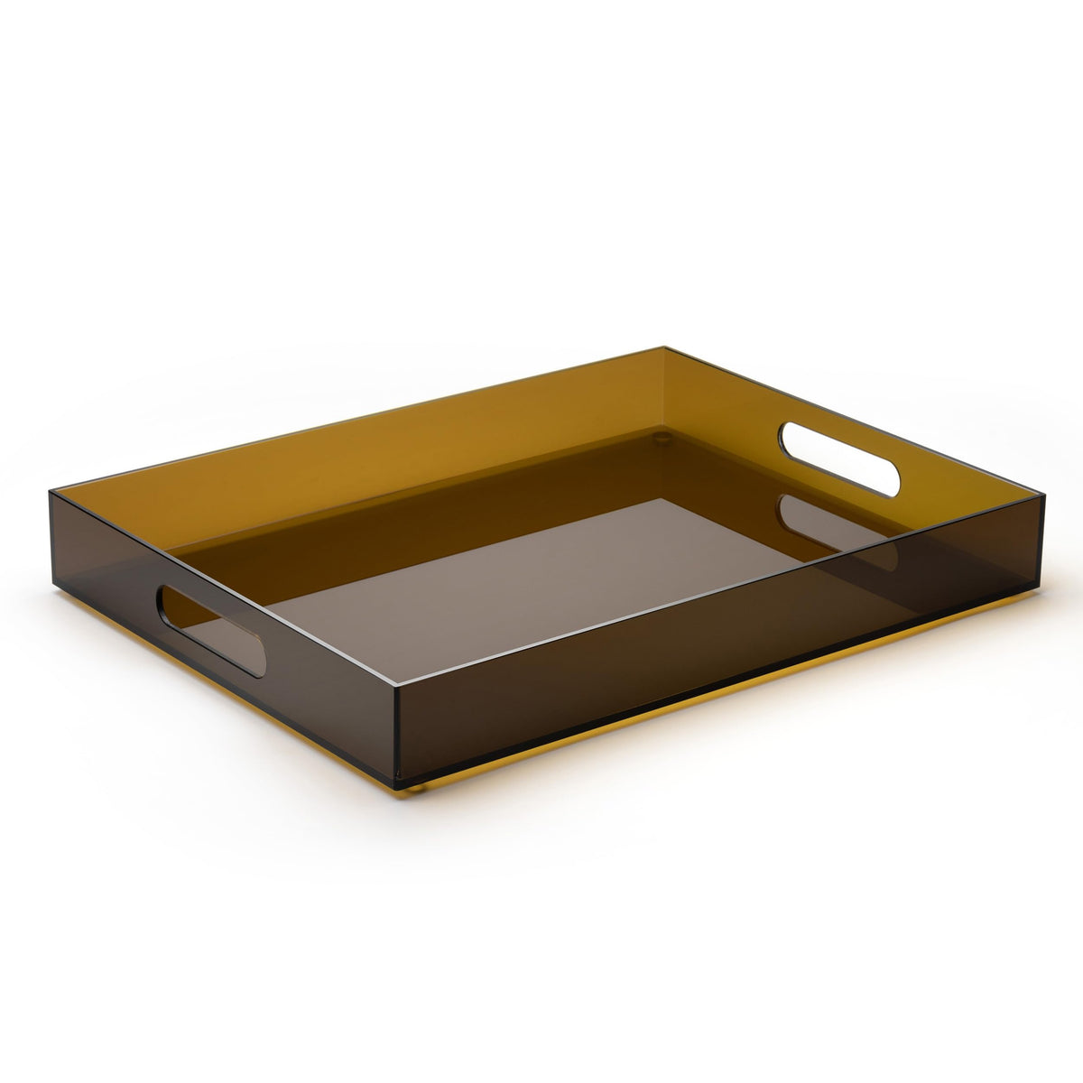 ATZYmolin 11" x 4.3" Bathroom Vanity Acrylic Tray, Small Amber
