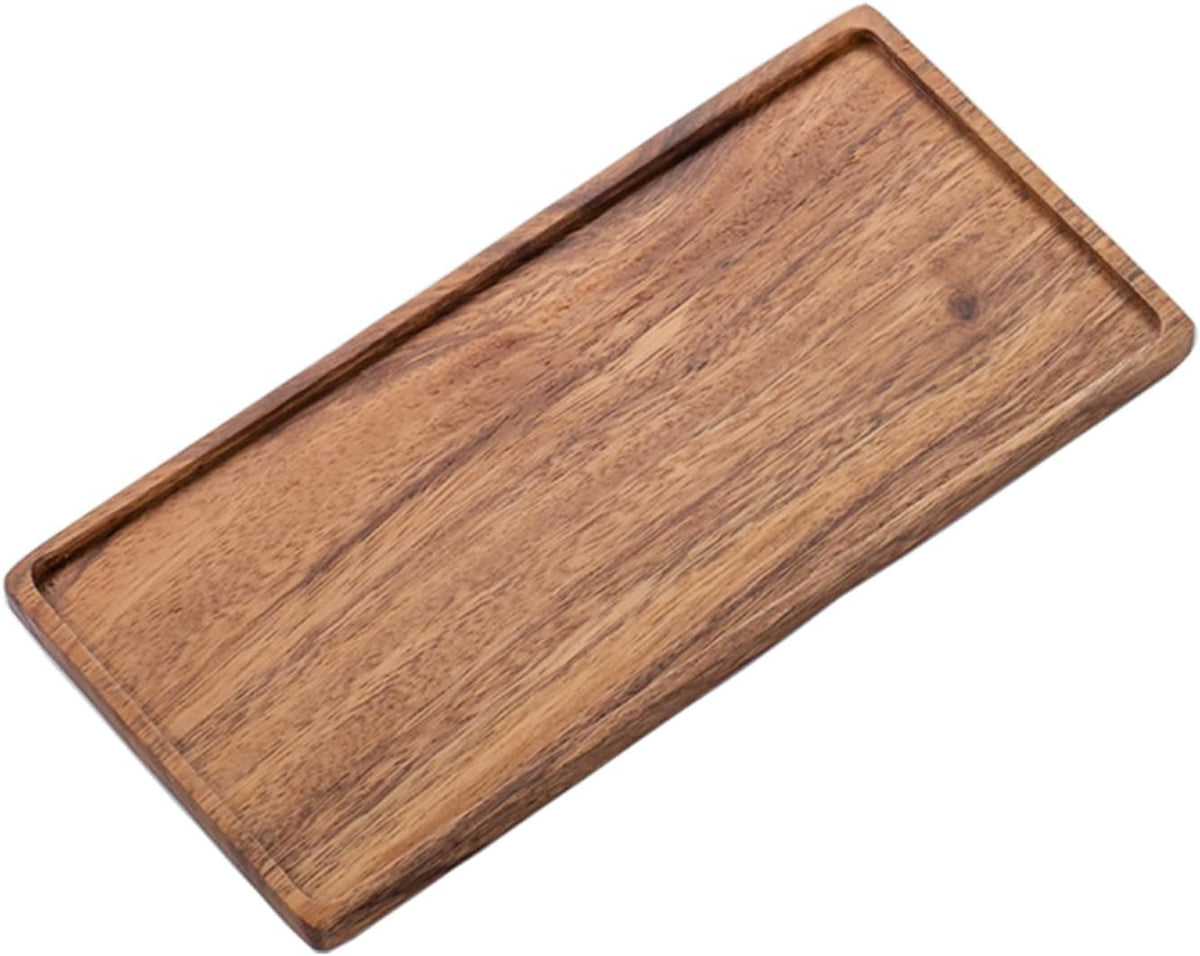 Vandroop Mini Wooden Serving Platter, Small Wood Serving Tray 9.8 x 4.6 in