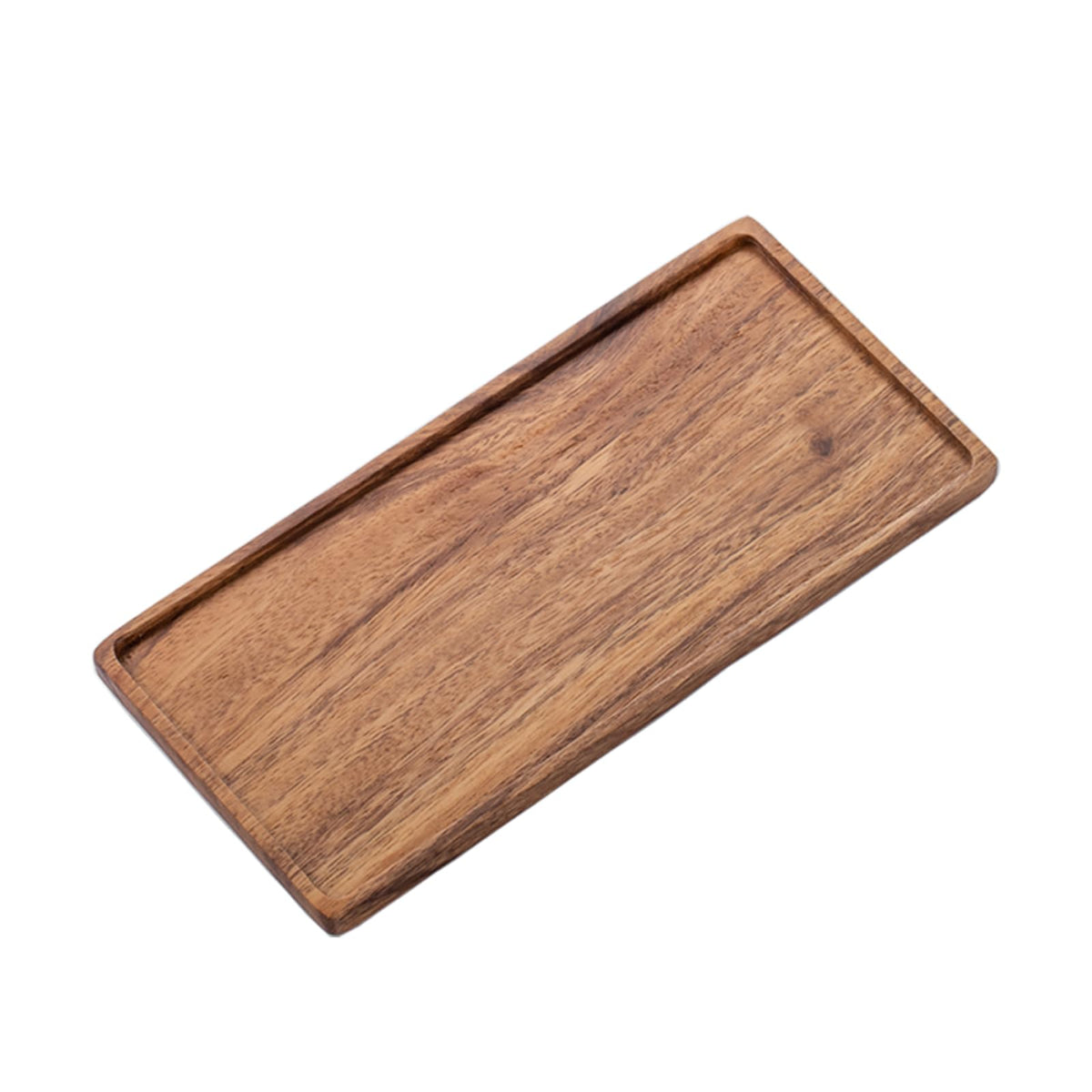 Vandroop Mini Wooden Serving Platter, Small Wood Serving Tray 9.8 x 4.6 in