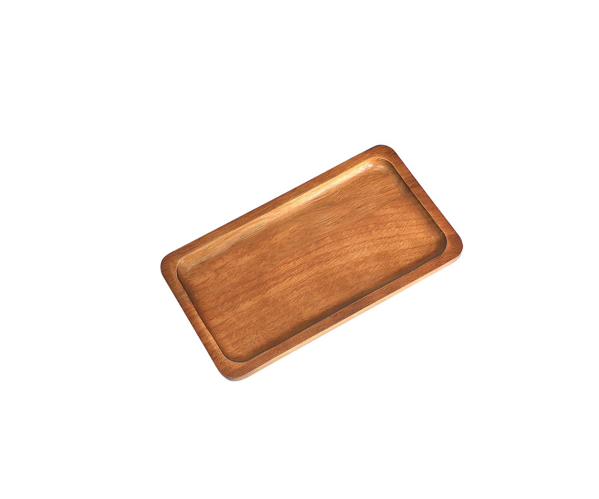 Small Wooden Tray (7.5 x 4.1 inch), Oval Mini Serving Tray