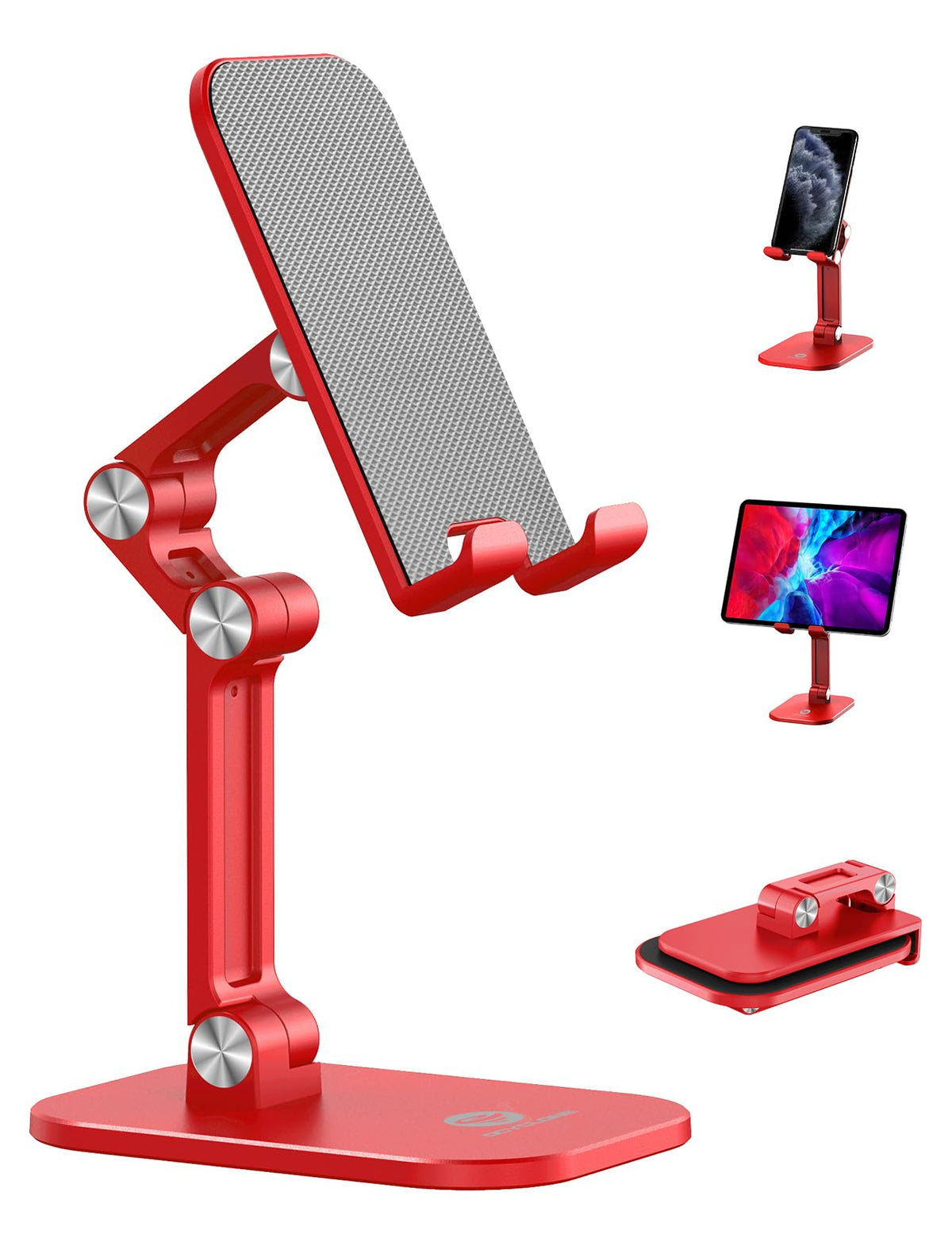 OCYCLONE Phone Stand for Desk, Foldable Cell Phone Stand Holder, Black