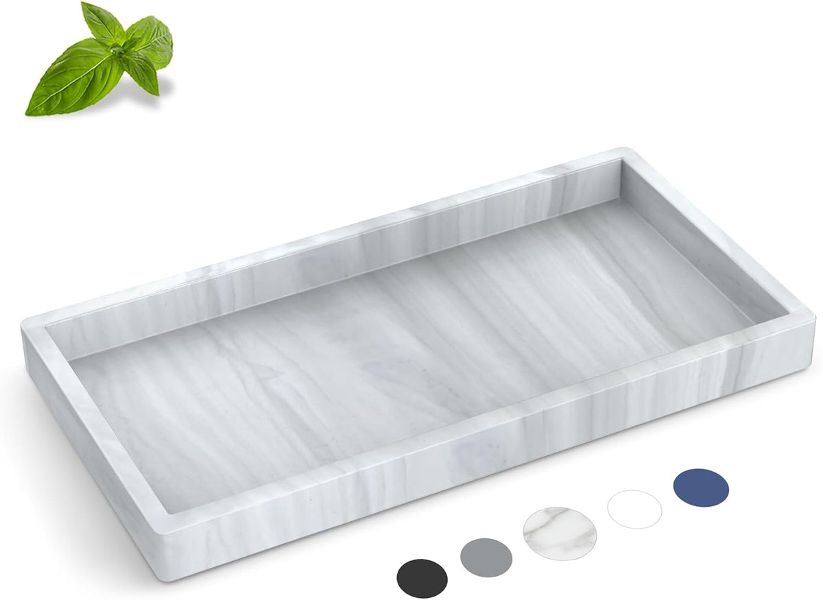 Silicone Bathroom Tray,Shatterproof Silicone Tray for Bathroom Counter