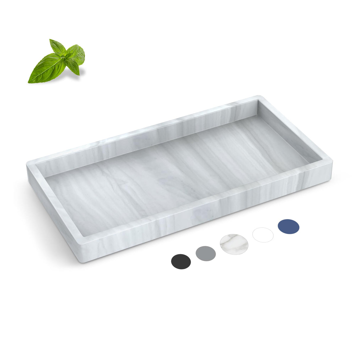 Silicone Bathroom Tray,Shatterproof Silicone Tray for Bathroom Counter
