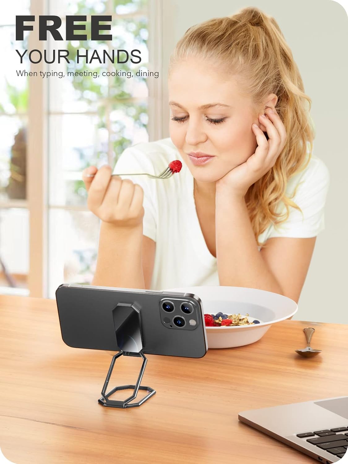 A-LuGei Phone Kickstand Ring Holder, Cell Phone Grips, Phone Stand for Desk