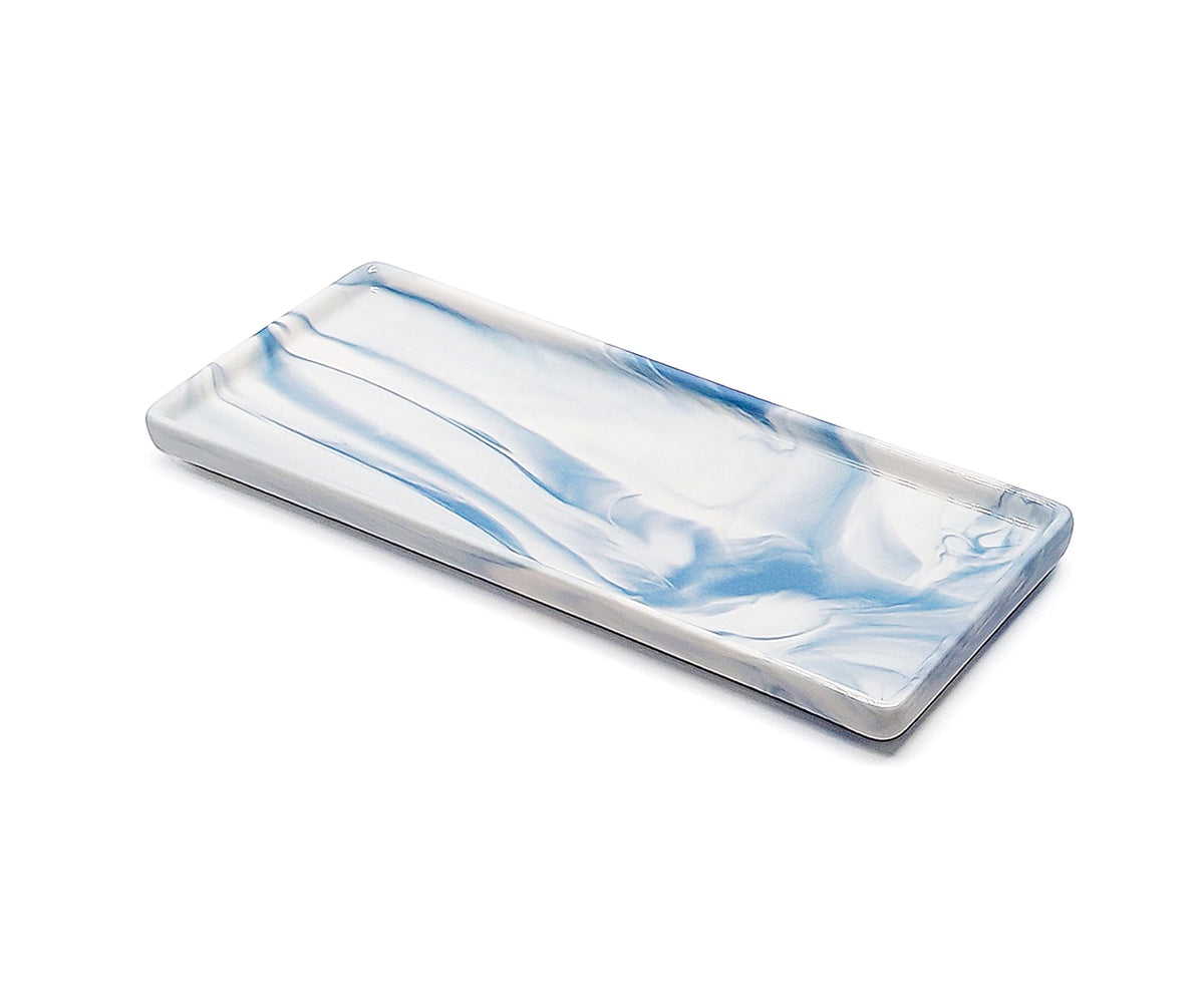 6.4" Porcelain Small Bathroom Narrow Mini Tray - Green