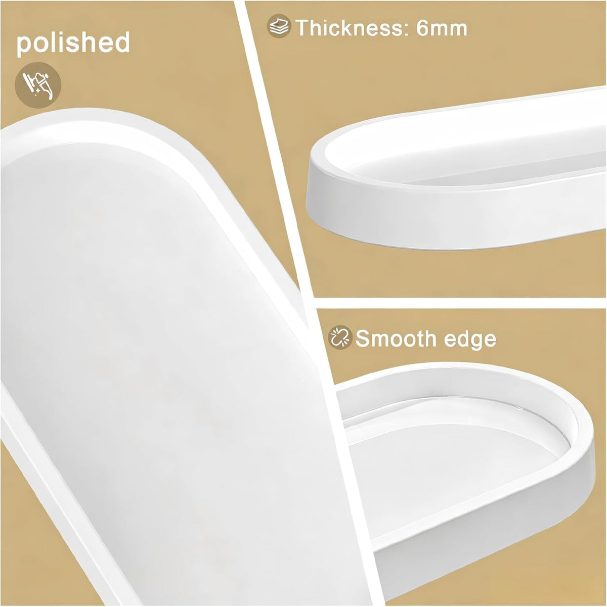 Bathroom Tray,Vanity Tray,Perfume Tray for Makeup,Perfume,Trinket