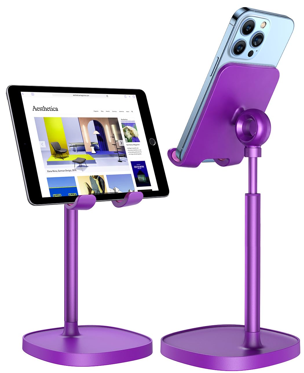 LISEN Cell Phone Stand iPhone Holder for Desk, Pink Gifts for Women Girls