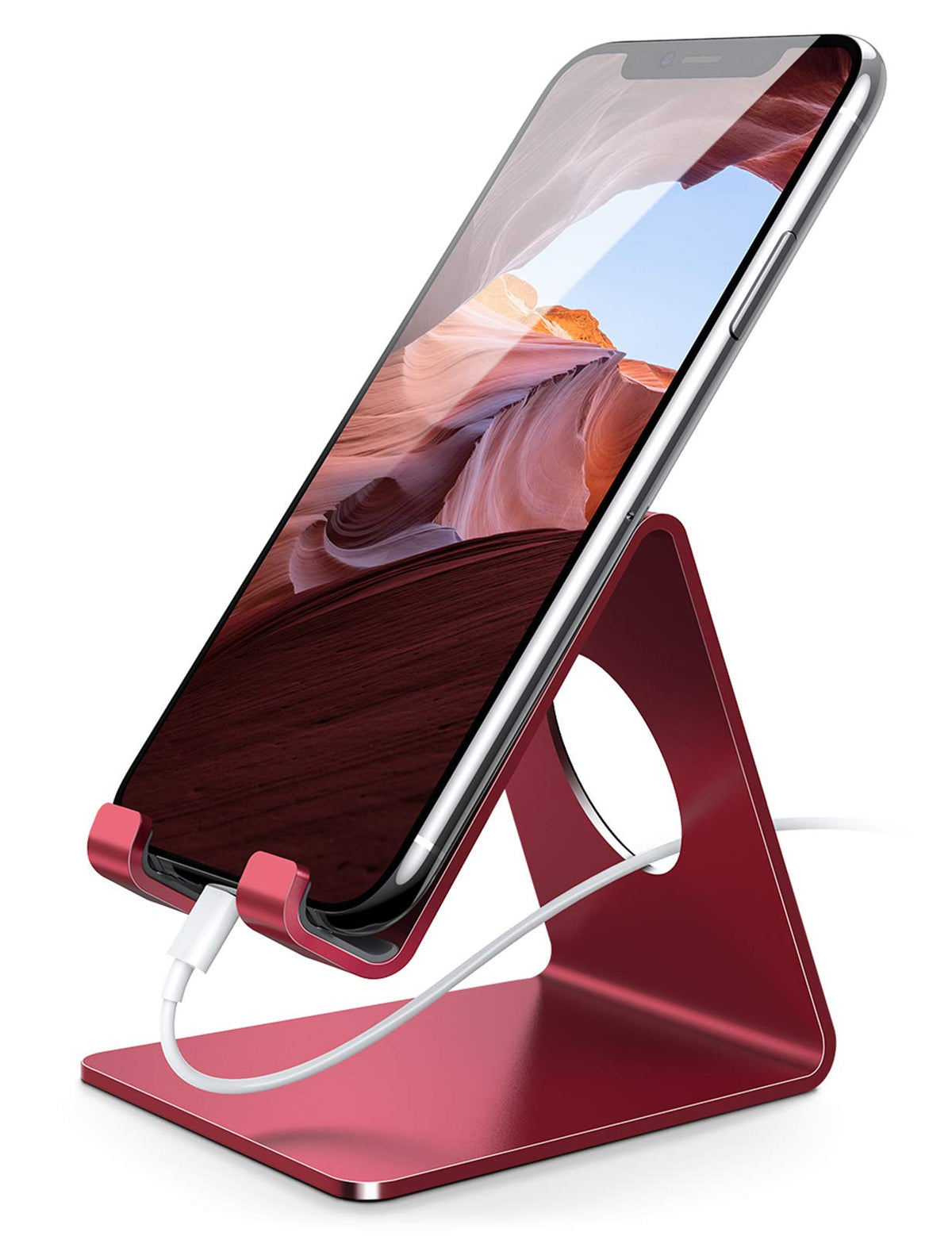 Lamicall Cell Phone Stand, Phone Dock: Cradle, Holder, Stand for Office Desk - Black