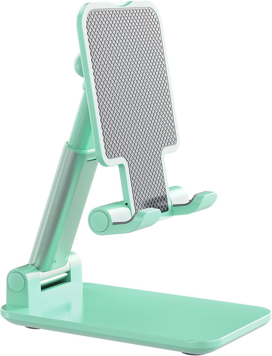 Phone Stand for Desk, Cell Phone Holder Cute Smart Cellphone Stand Foldable Stands Compatible with Under 8" Devices, Office Accessories, Pink