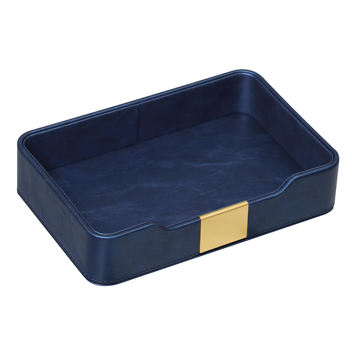 PU Leather Valet Tray, Nightstand Organizer, Catchall Tray, Green