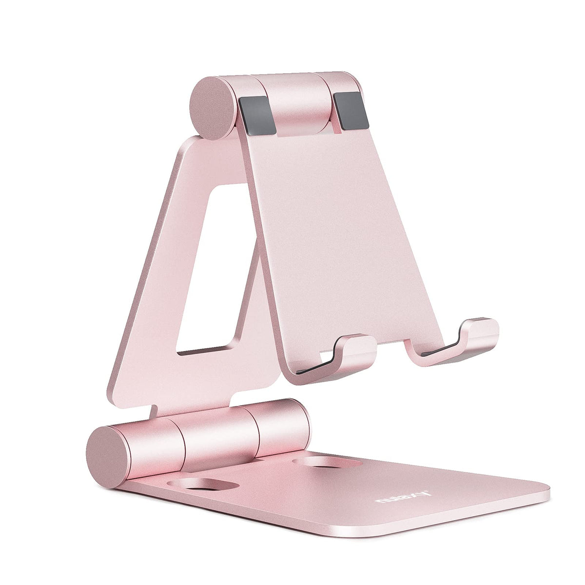 Nulaxy Full Aluminum Dual Folding Cell Phone Stand for Desk, Purple