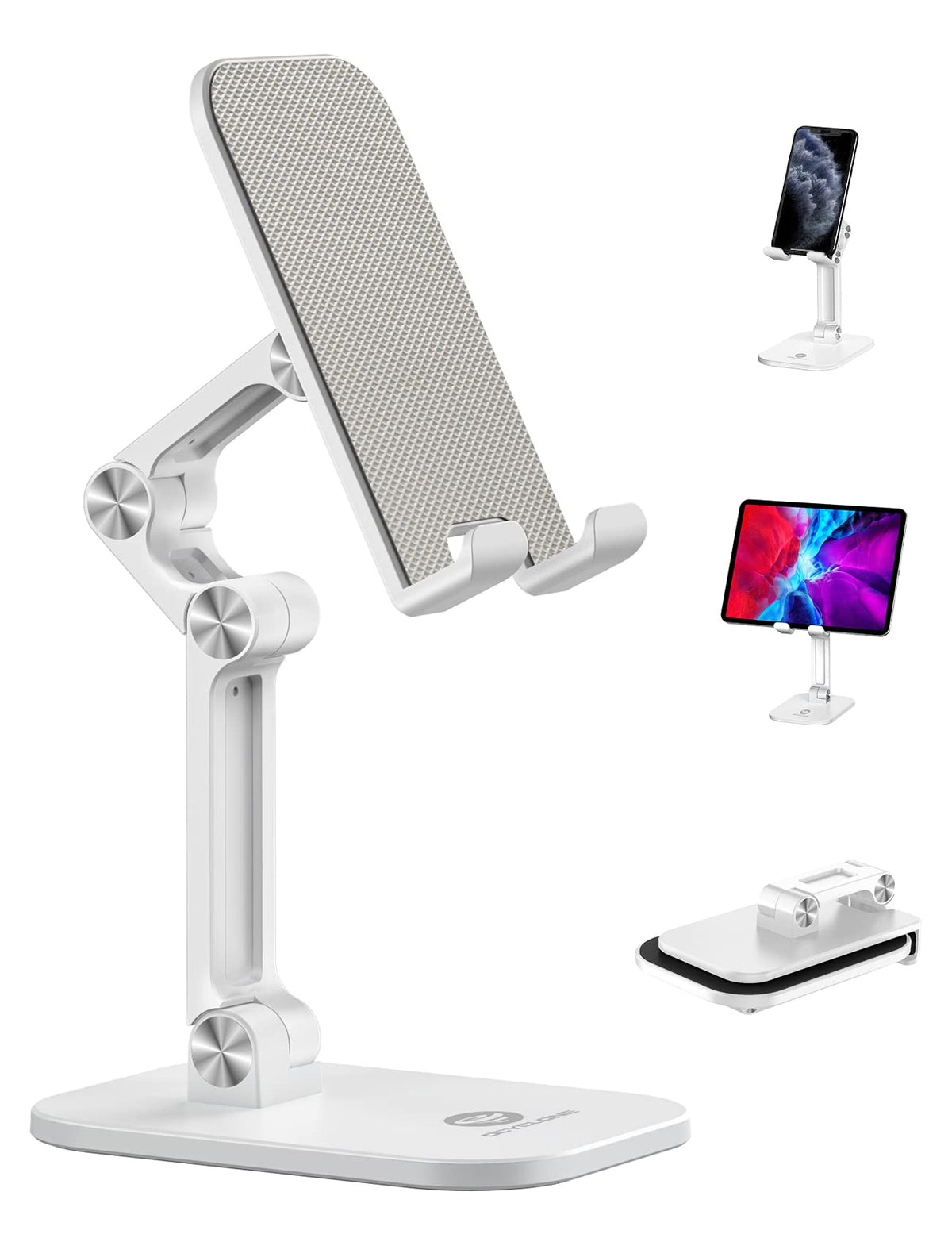 OCYCLONE Phone Stand for Desk, Foldable Cell Phone Stand Holder, Black