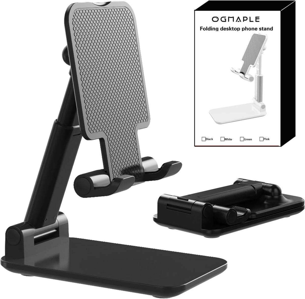 Phone Stand for Desk Cell Phone Holder Stands for iPhones, Black