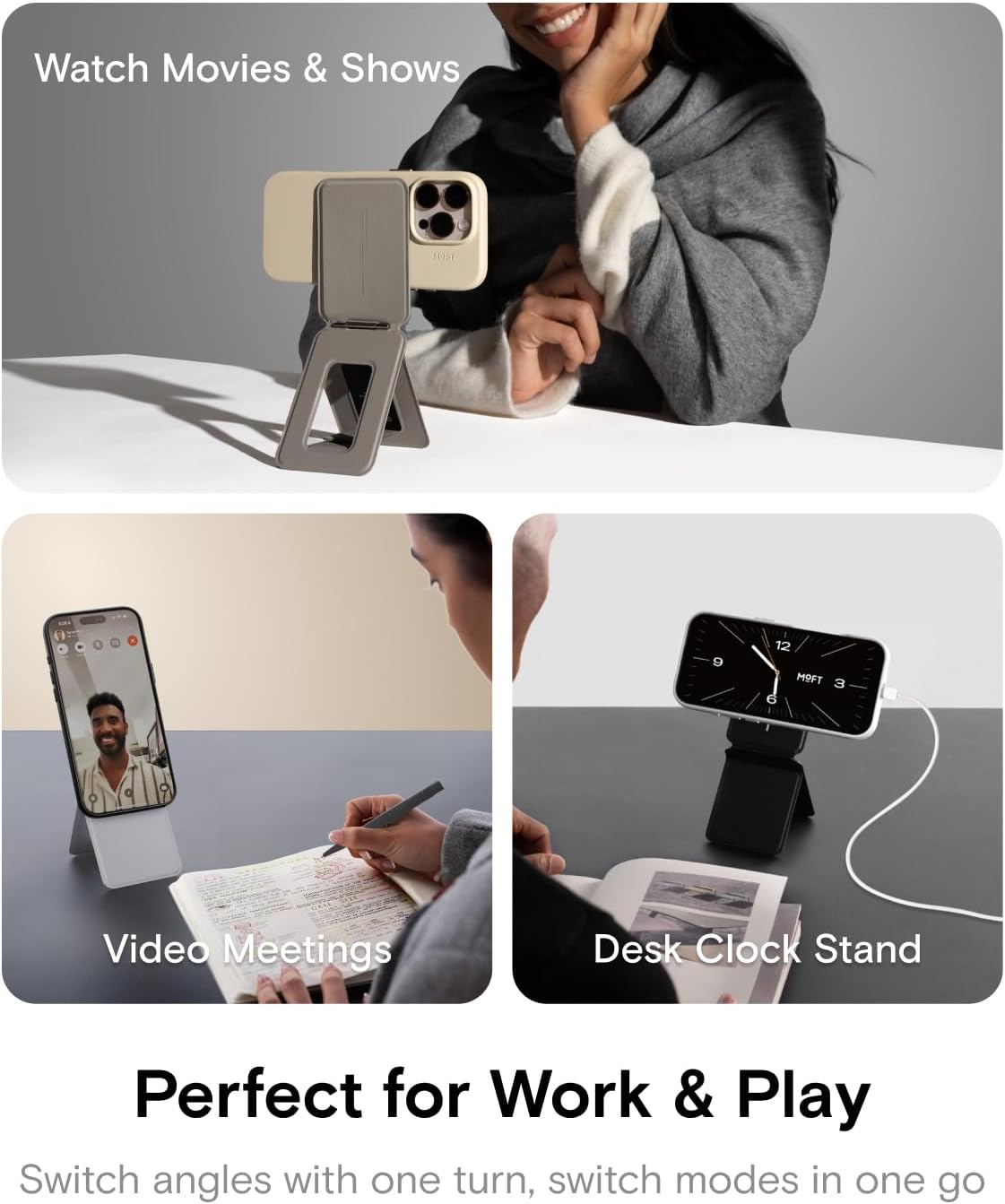 MOFT Phone Tripod Stand, Portable Selfie Stick for iPhone, Mulit-Angle