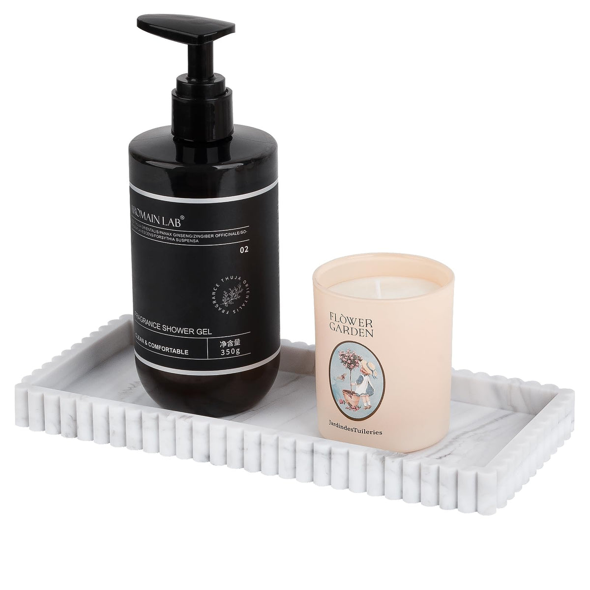 Silicone Bathroom Tray Small Vanity Tray Kitchen Counter Decor, Black