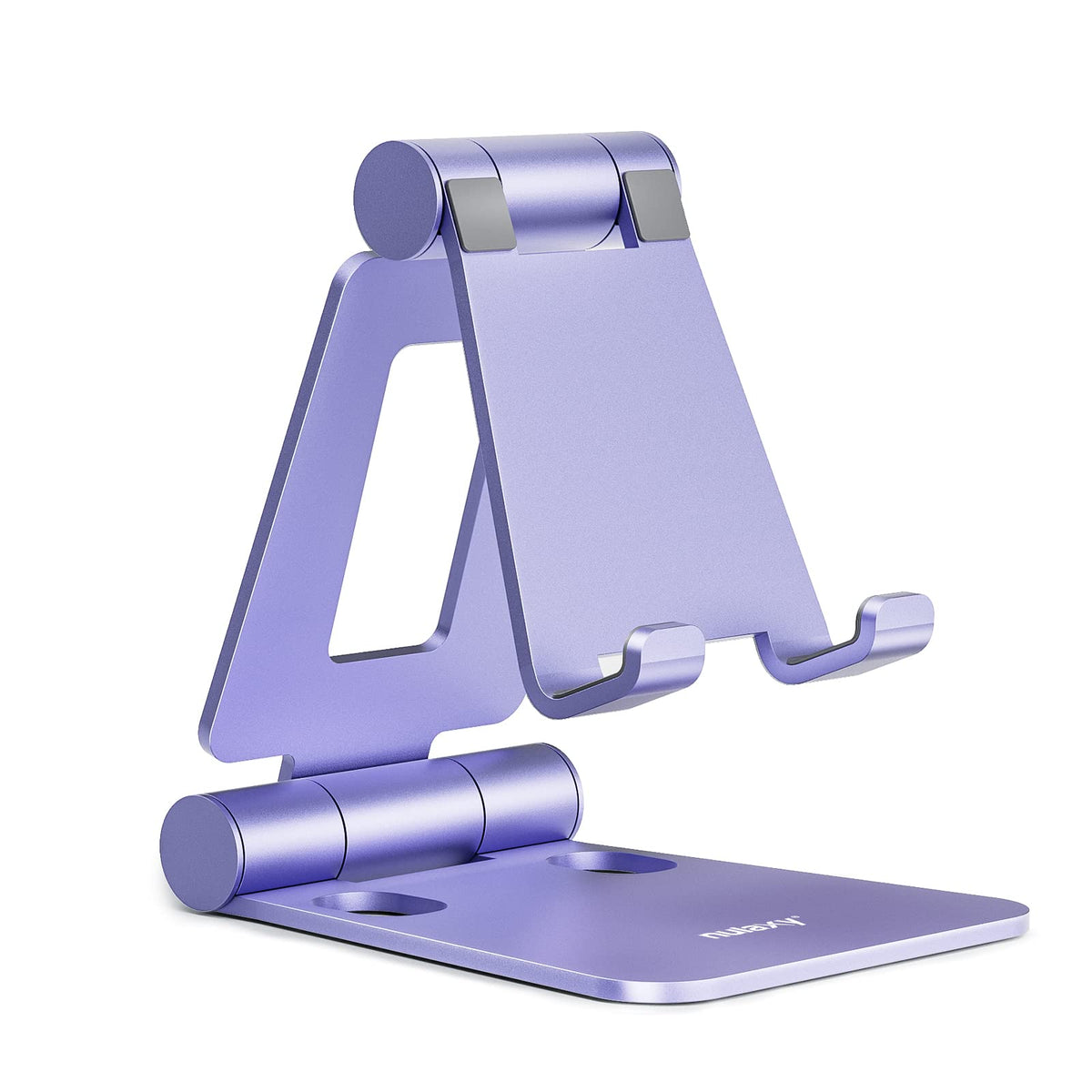 Nulaxy Full Aluminum Dual Folding Cell Phone Stand for Desk, Purple